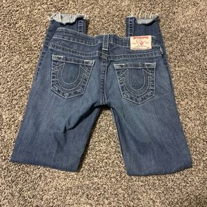 True Religion raw hem skinny jeans